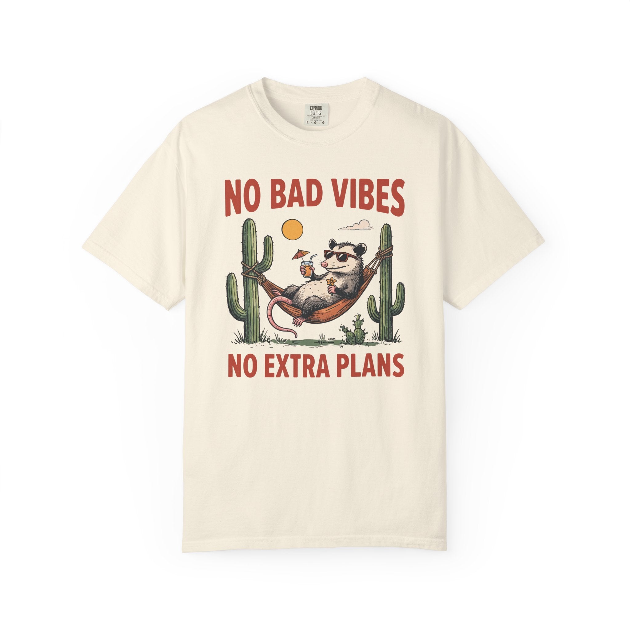 No Bad Vibes No Extra Plans Possum T-Shirt