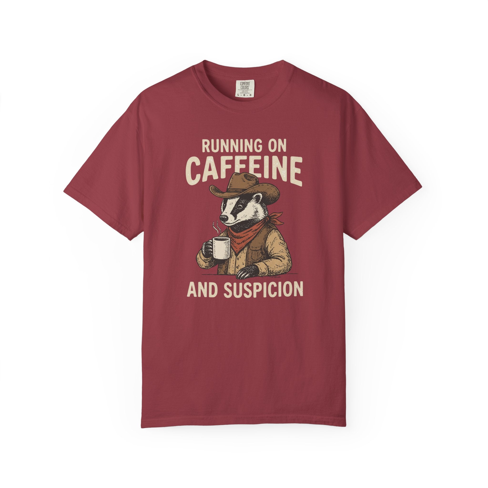Running On Caffeine Badger T-Shirt