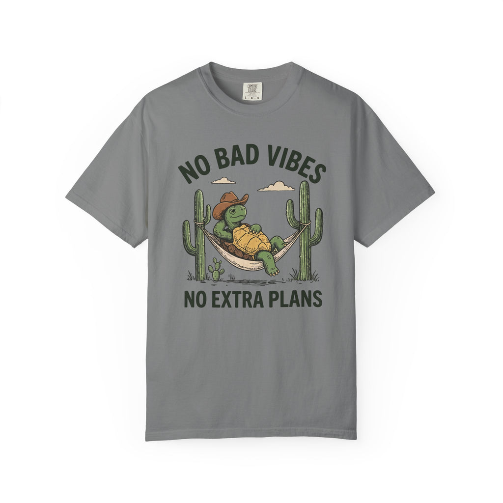 No Bad Vibes No Extra Plans Tortoise T-Shirt