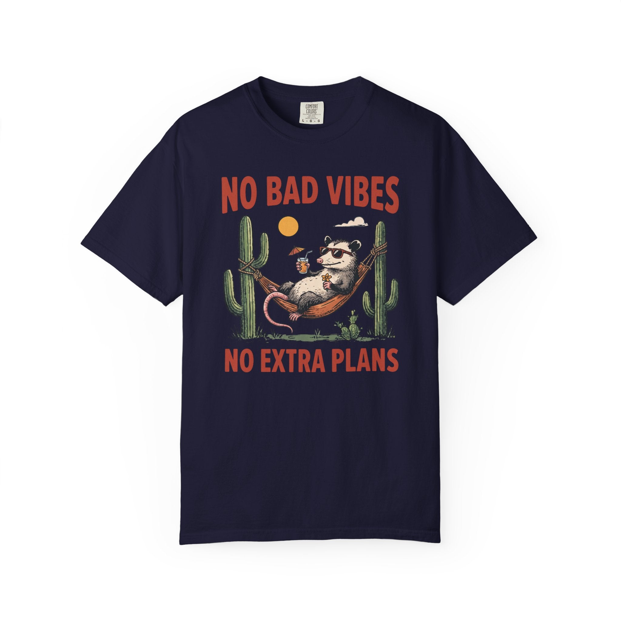No Bad Vibes No Extra Plans Possum T-Shirt