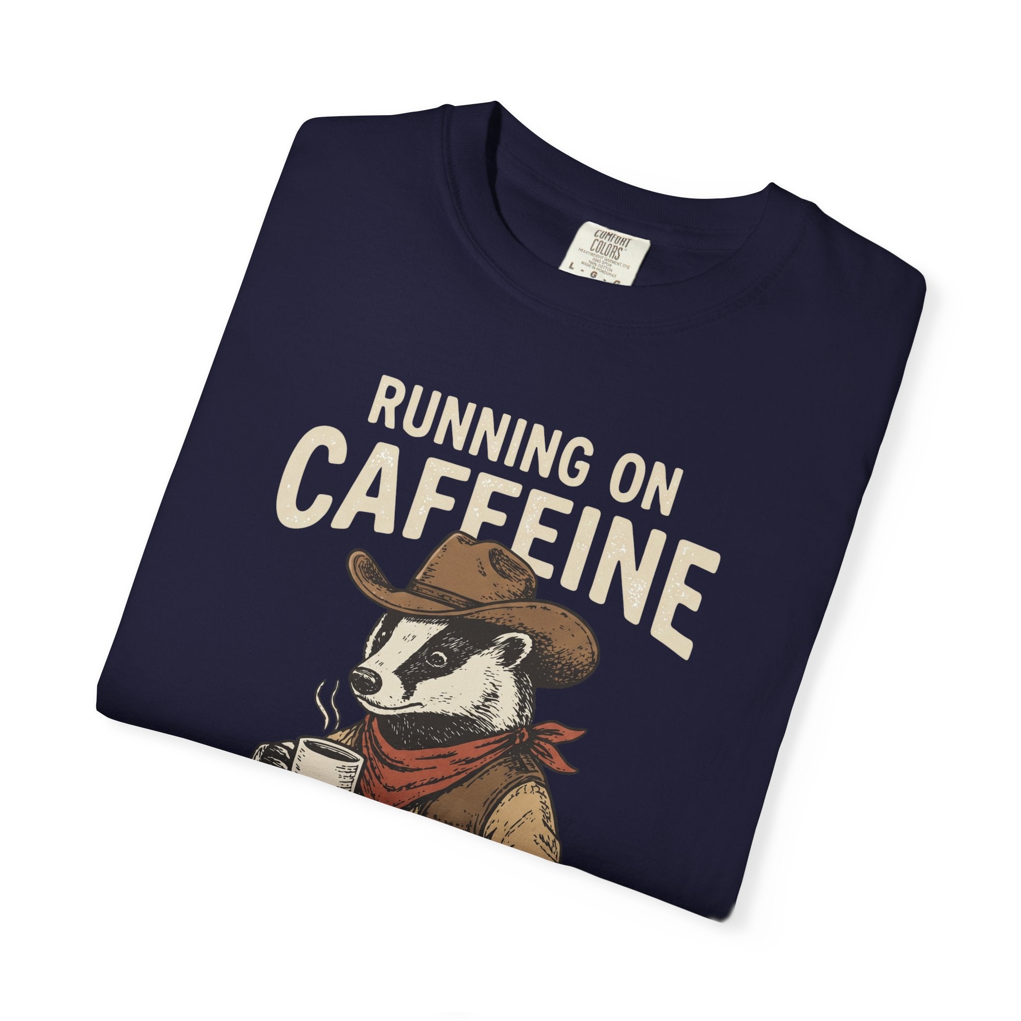 Running On Caffeine Badger T-Shirt
