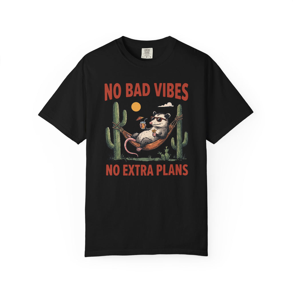 No Bad Vibes No Extra Plans Possum T-Shirt