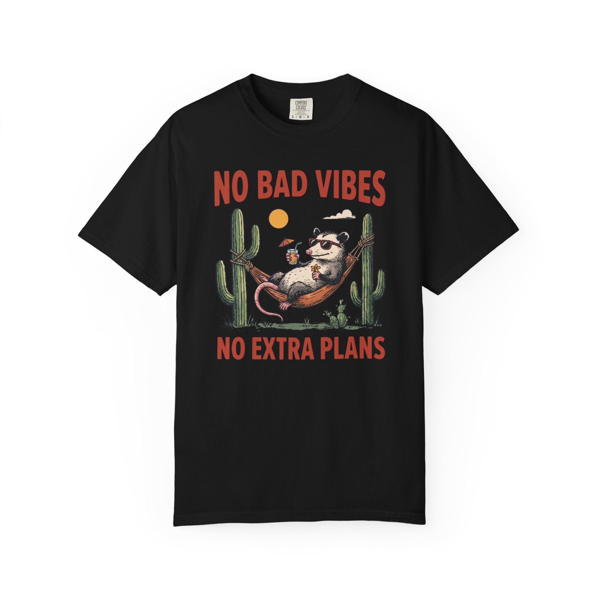 No Bad Vibes No Extra Plans Possum T-Shirt