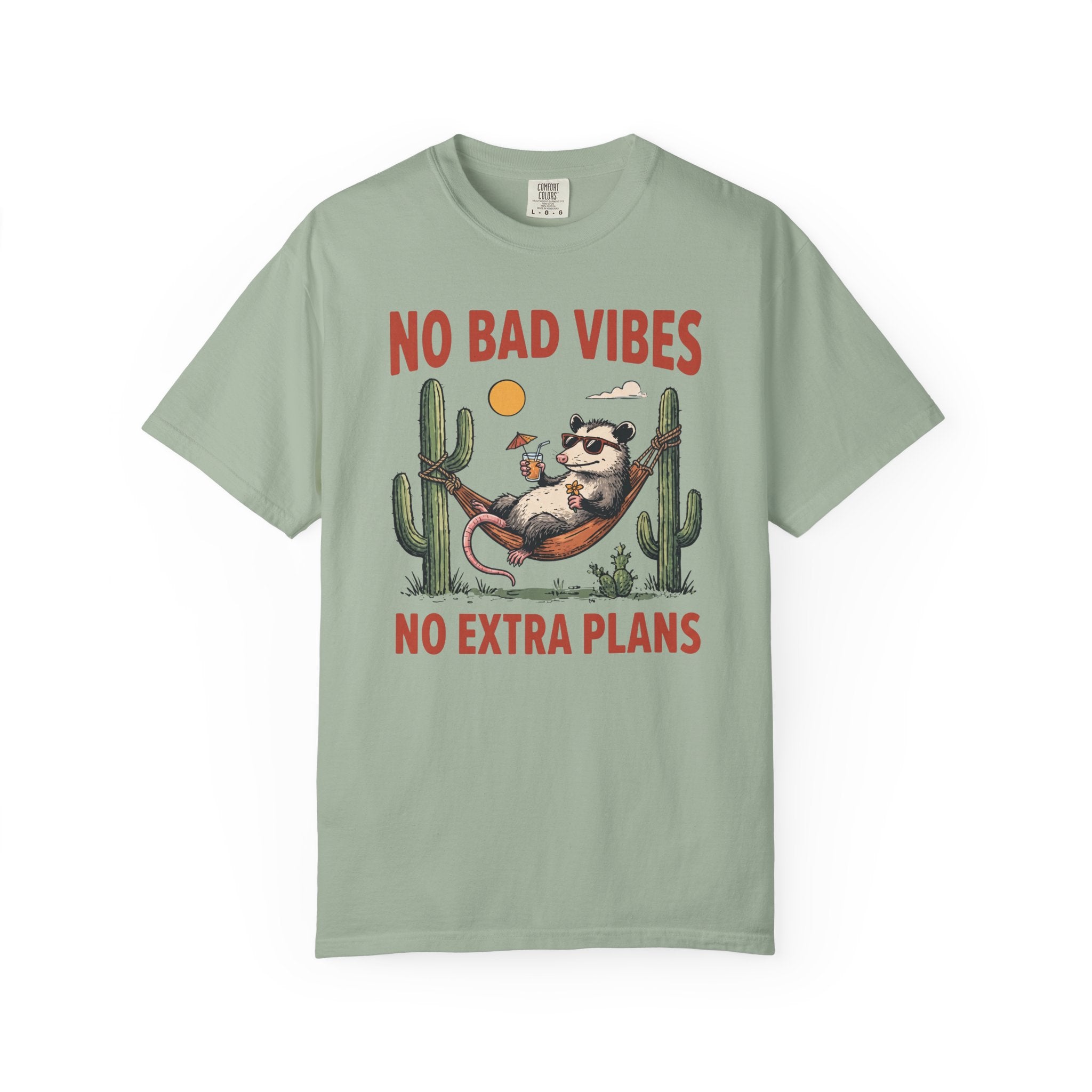 No Bad Vibes No Extra Plans Possum T-Shirt