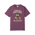 Running On Caffeine Badger T-Shirt