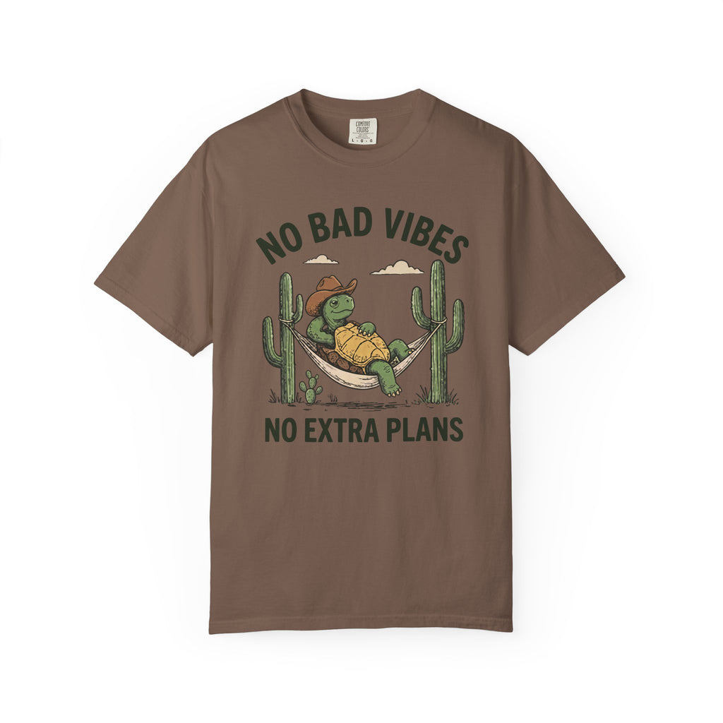 No Bad Vibes No Extra Plans Tortoise T-Shirt