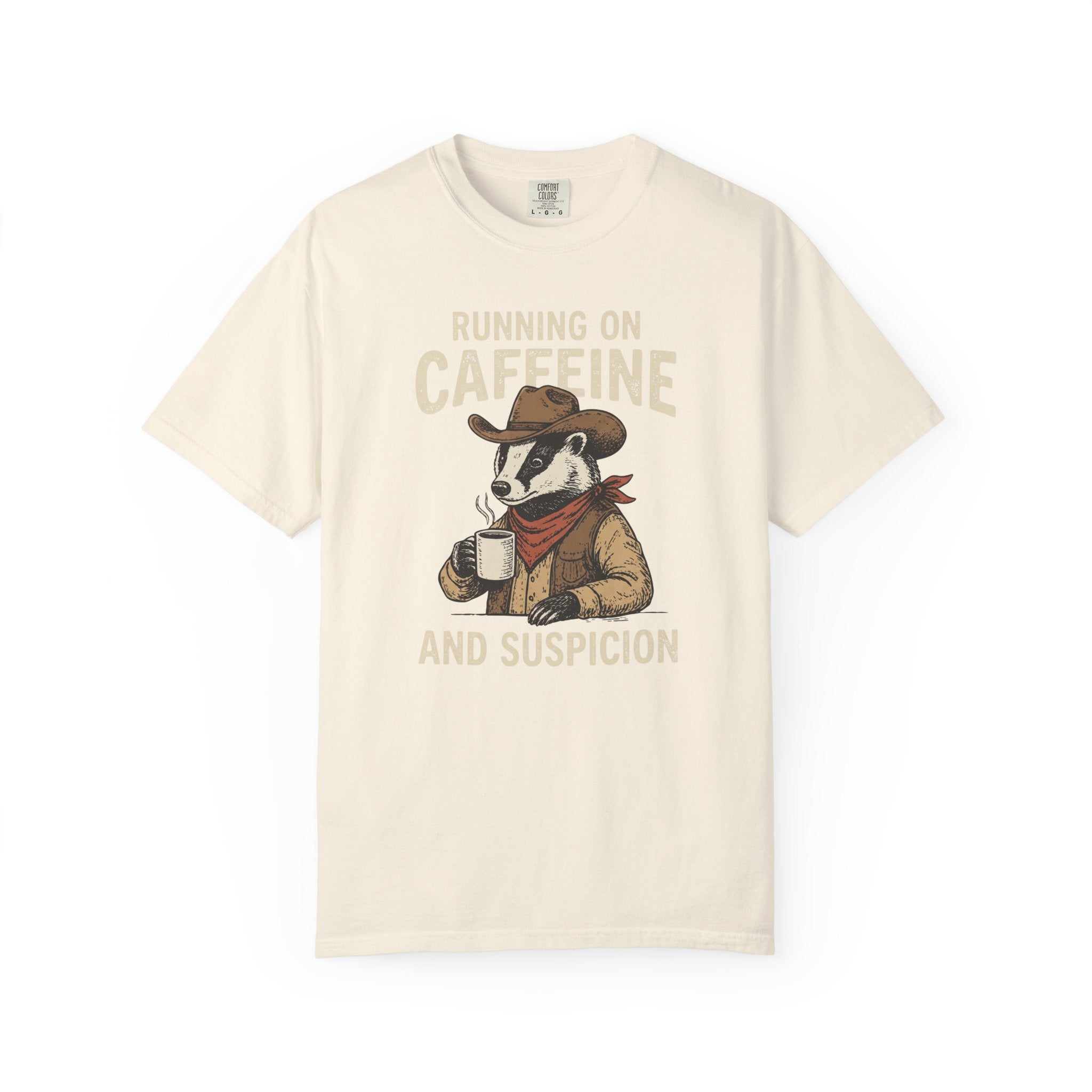 Running On Caffeine Badger T-Shirt