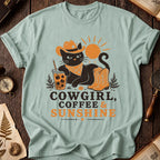 Cowgirl Cat Coffee T-Shirt