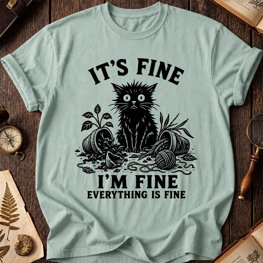 Fine Black Cat T-Shirt