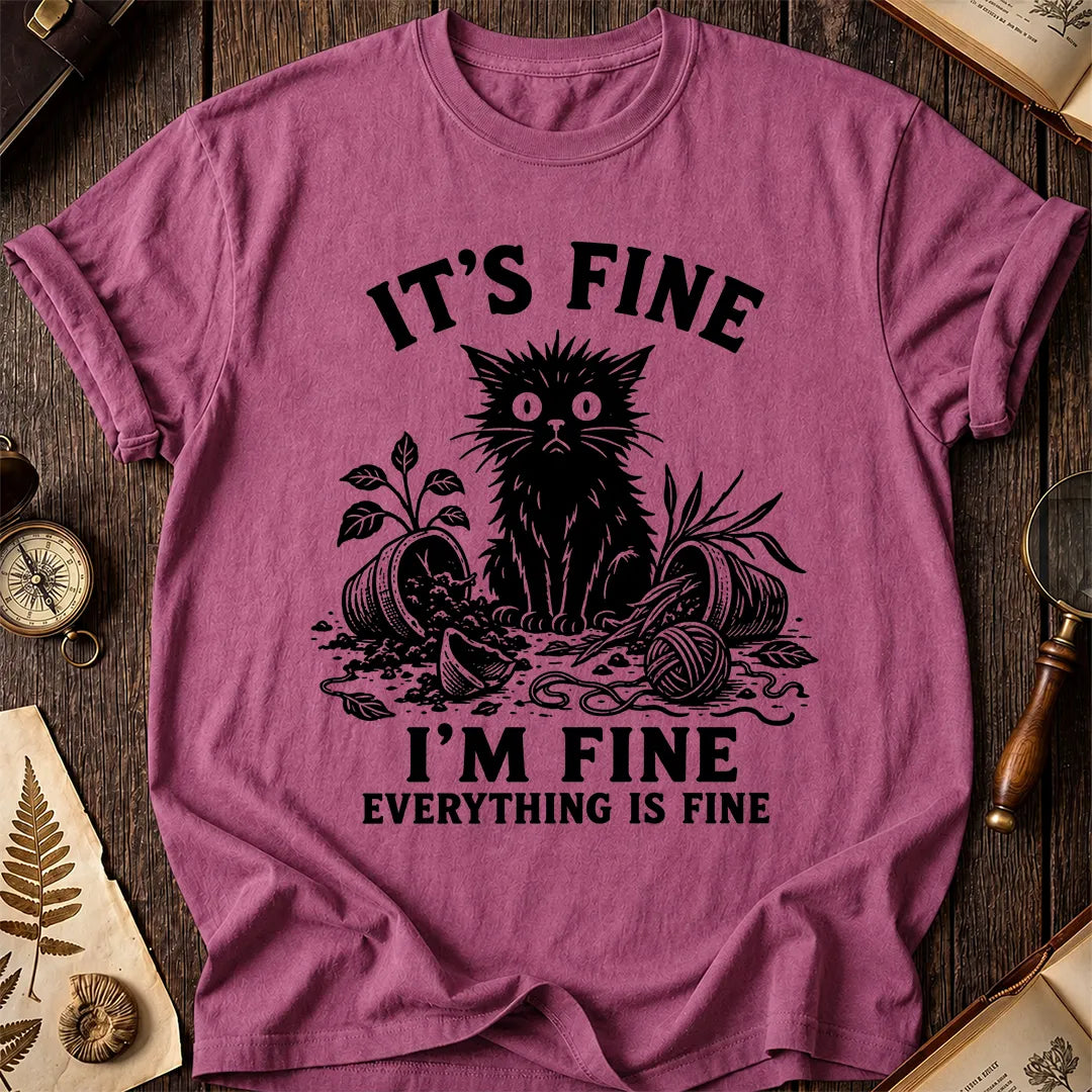 Fine Black Cat T-Shirt