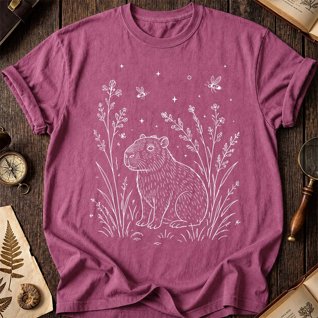 Capybara Wildflower T-Shirt