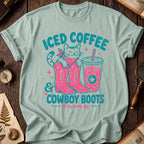 Cat Coffee Boots T-Shirt