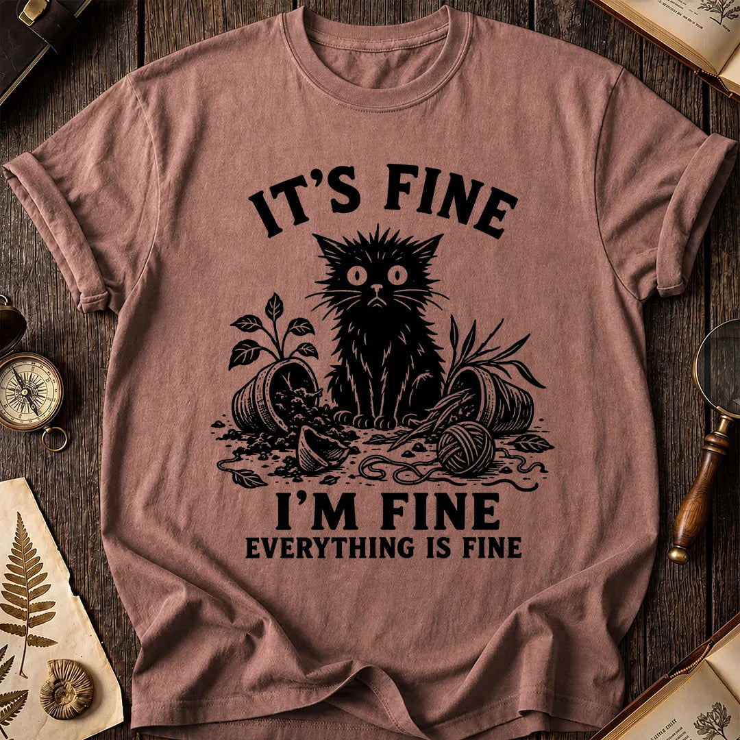 Fine Black Cat T-Shirt