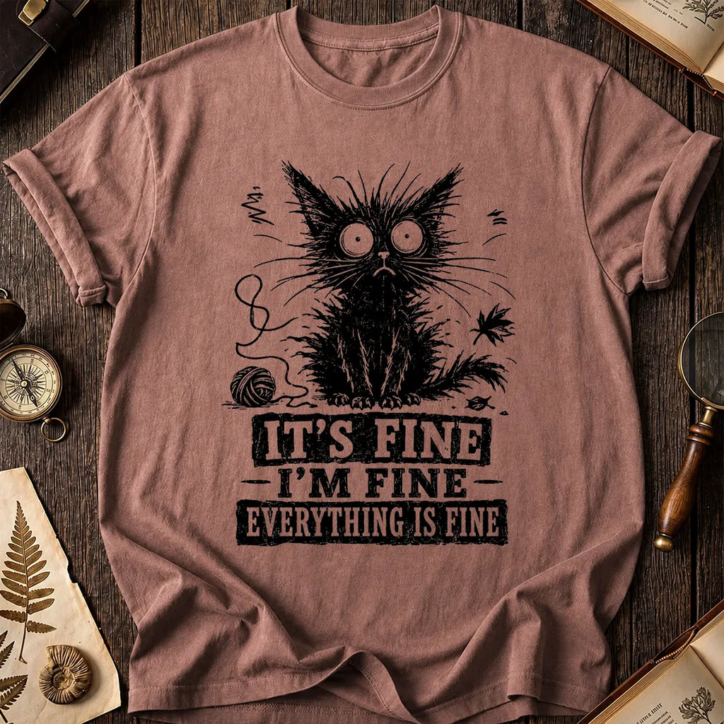 Fine Black Cat T-Shirt