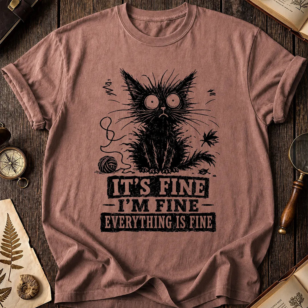 Fine Black Cat T-Shirt