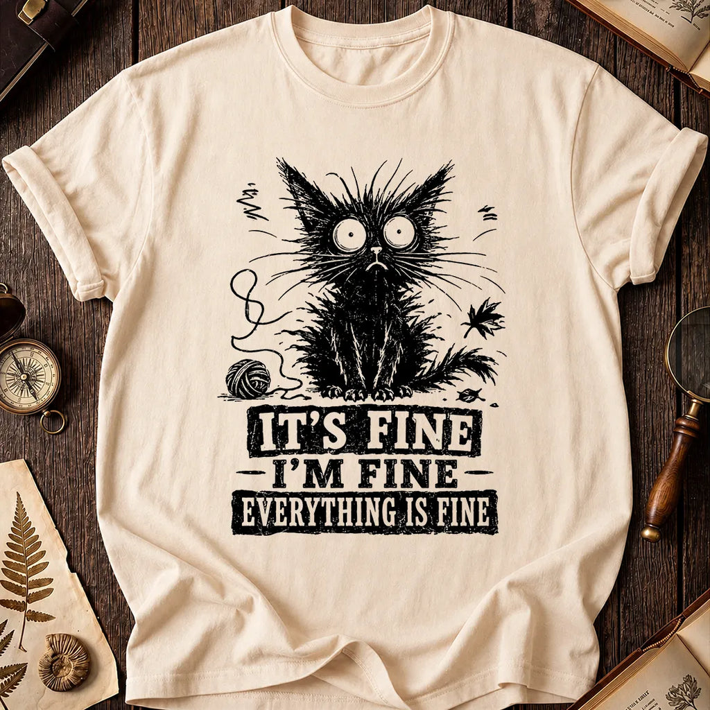 Fine Black Cat T-Shirt