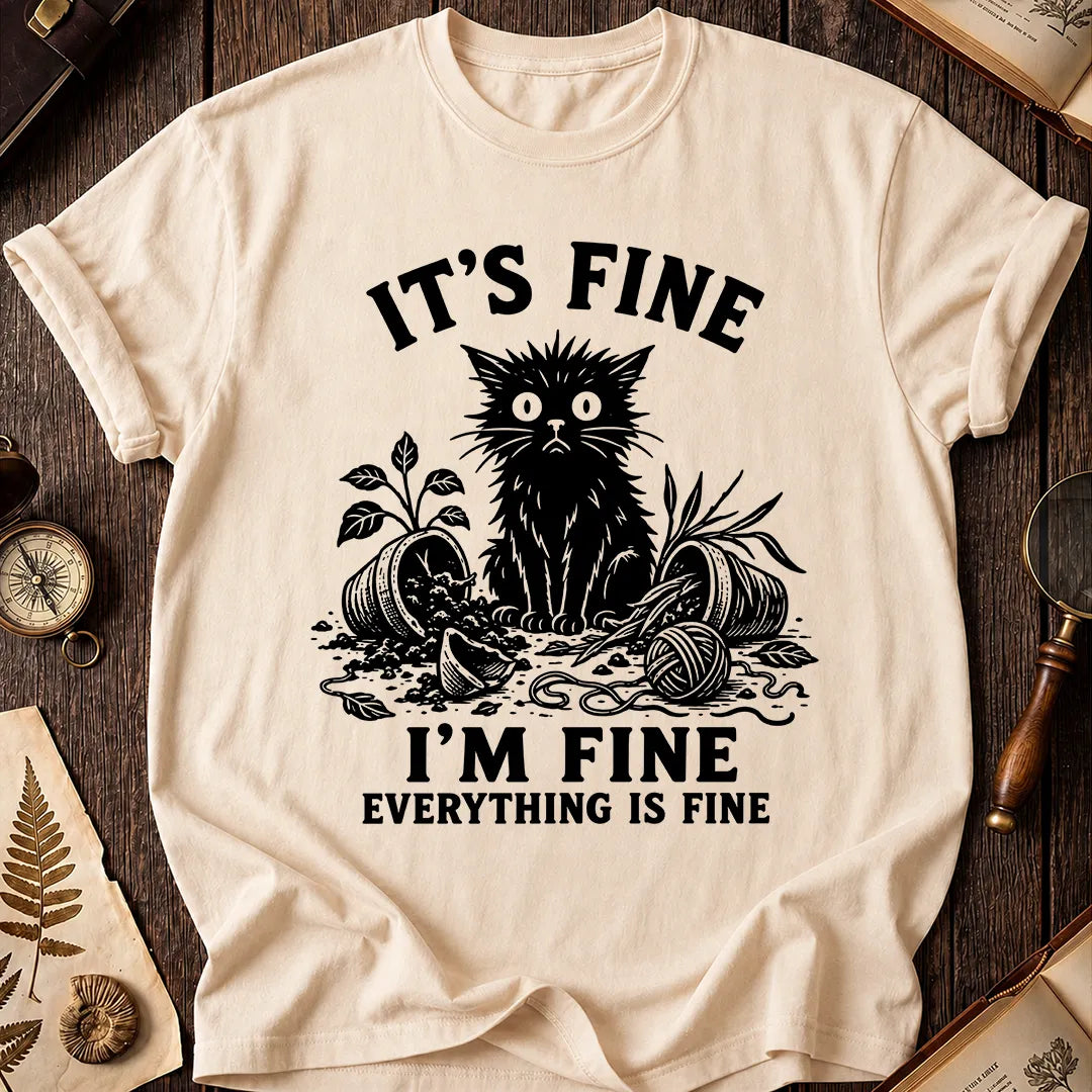 Fine Black Cat T-Shirt