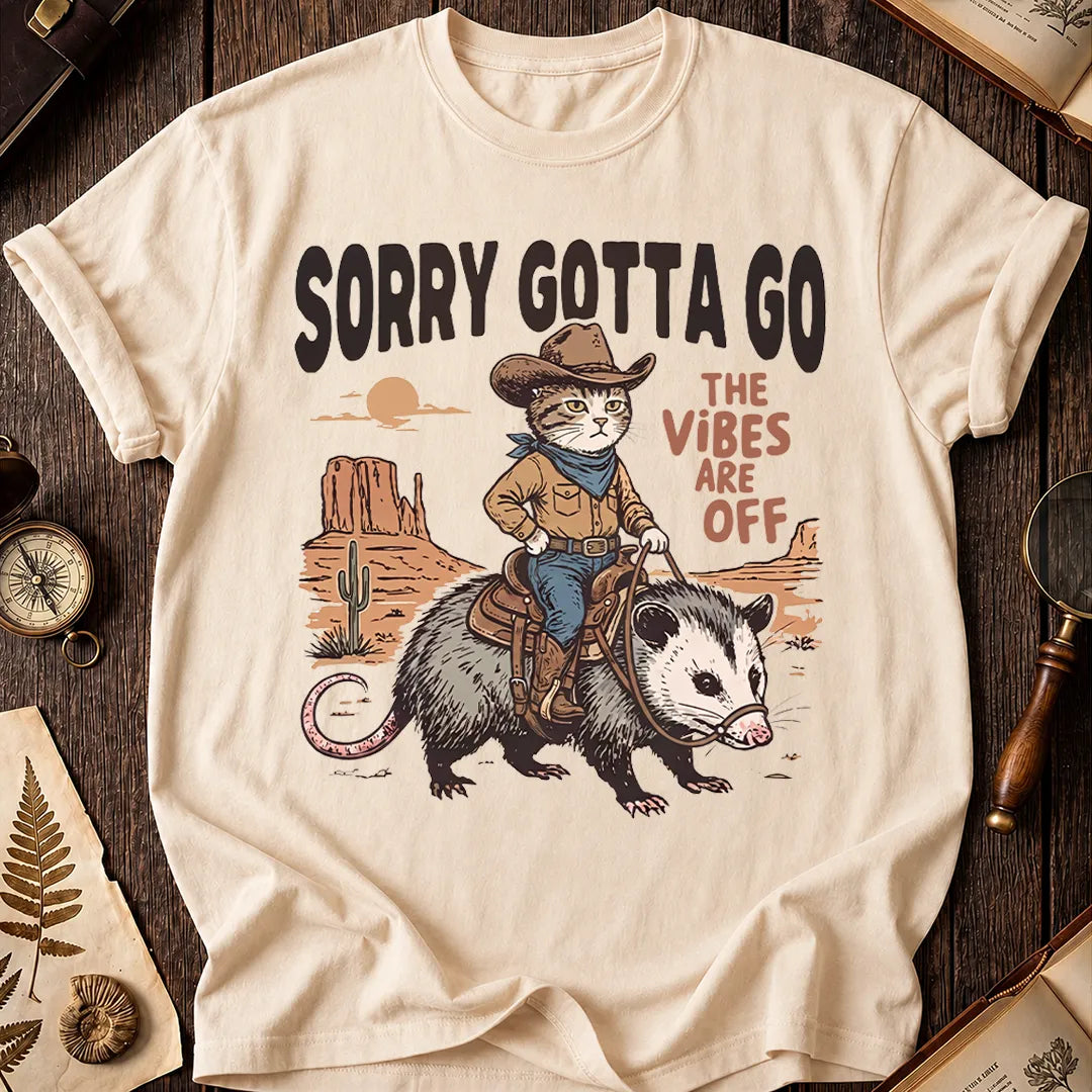 Sorry Gotta Go Cat T-Shirt