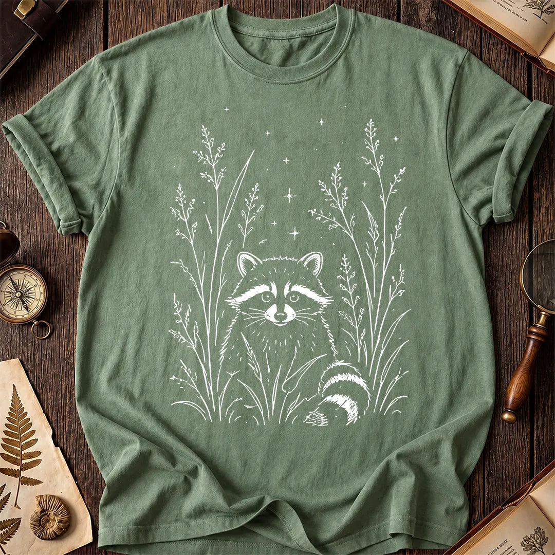 Raccoon Wildflower T-Shirt