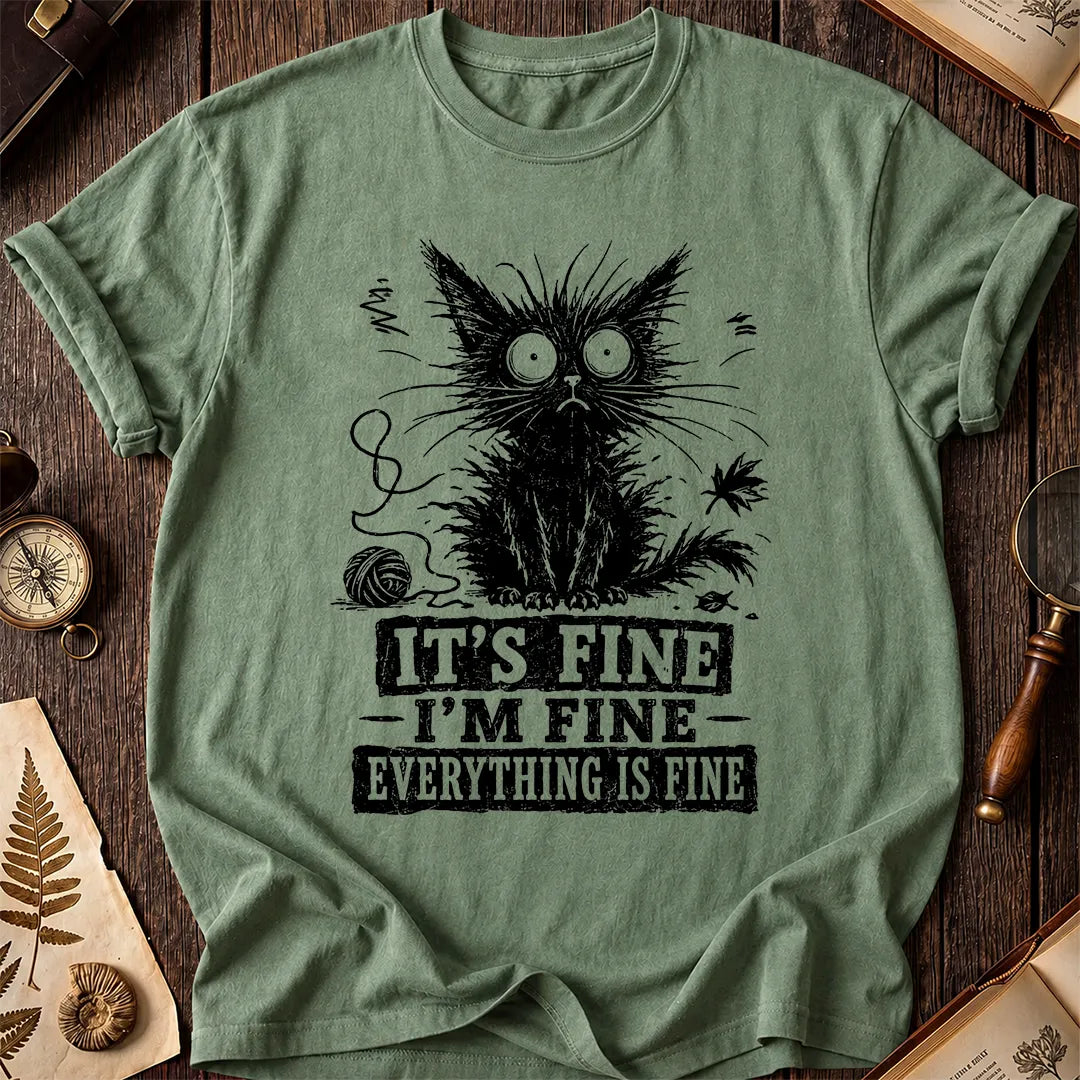 Fine Black Cat T-Shirt
