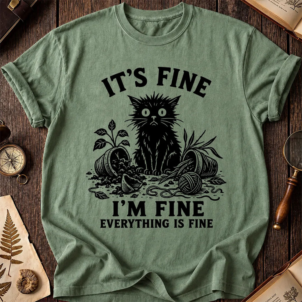 Fine Black Cat T-Shirt