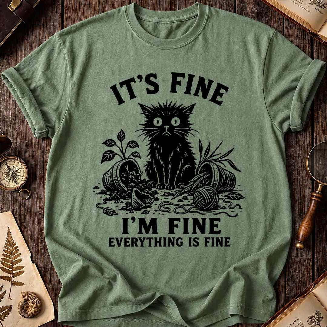 Fine Black Cat T-Shirt