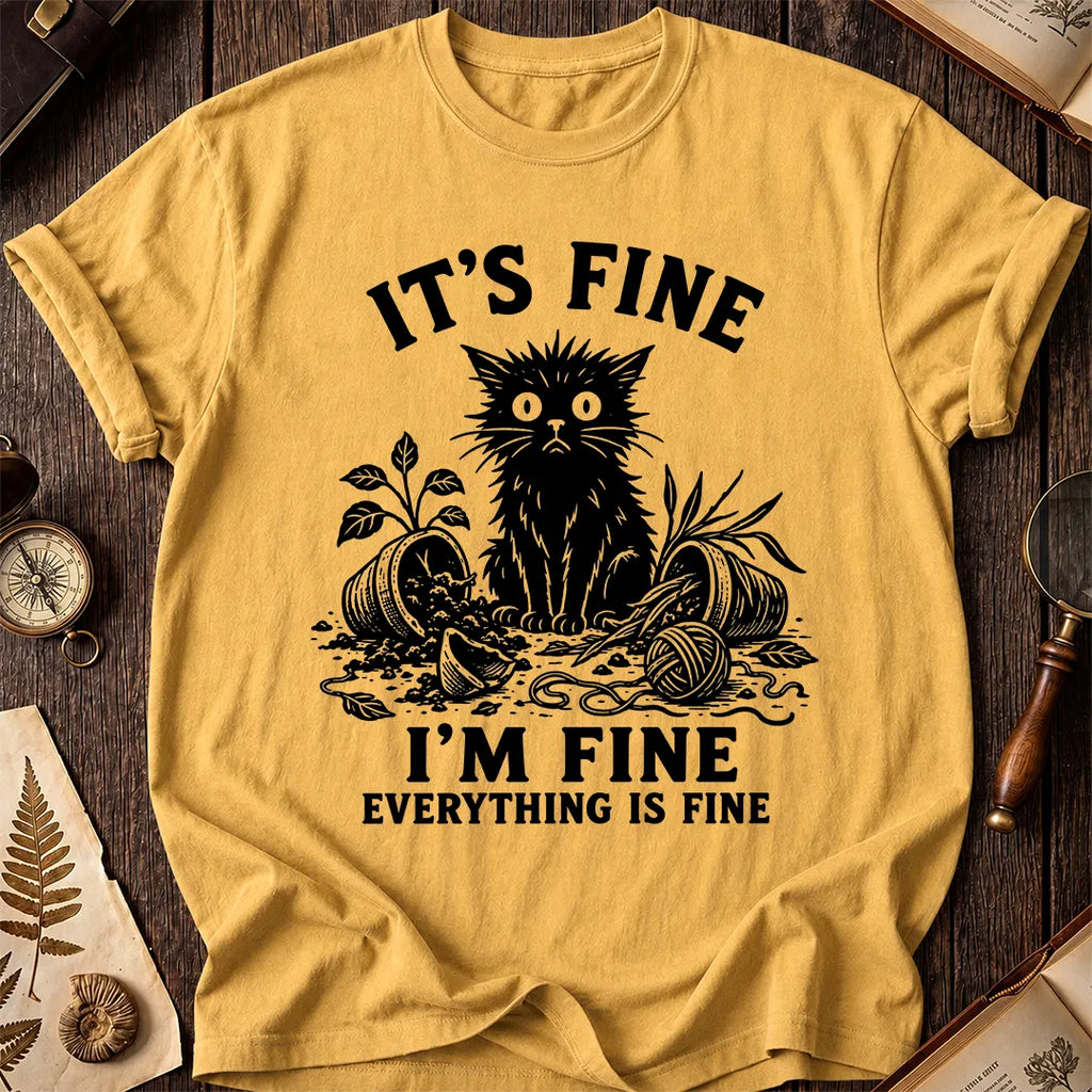 Fine Black Cat T-Shirt
