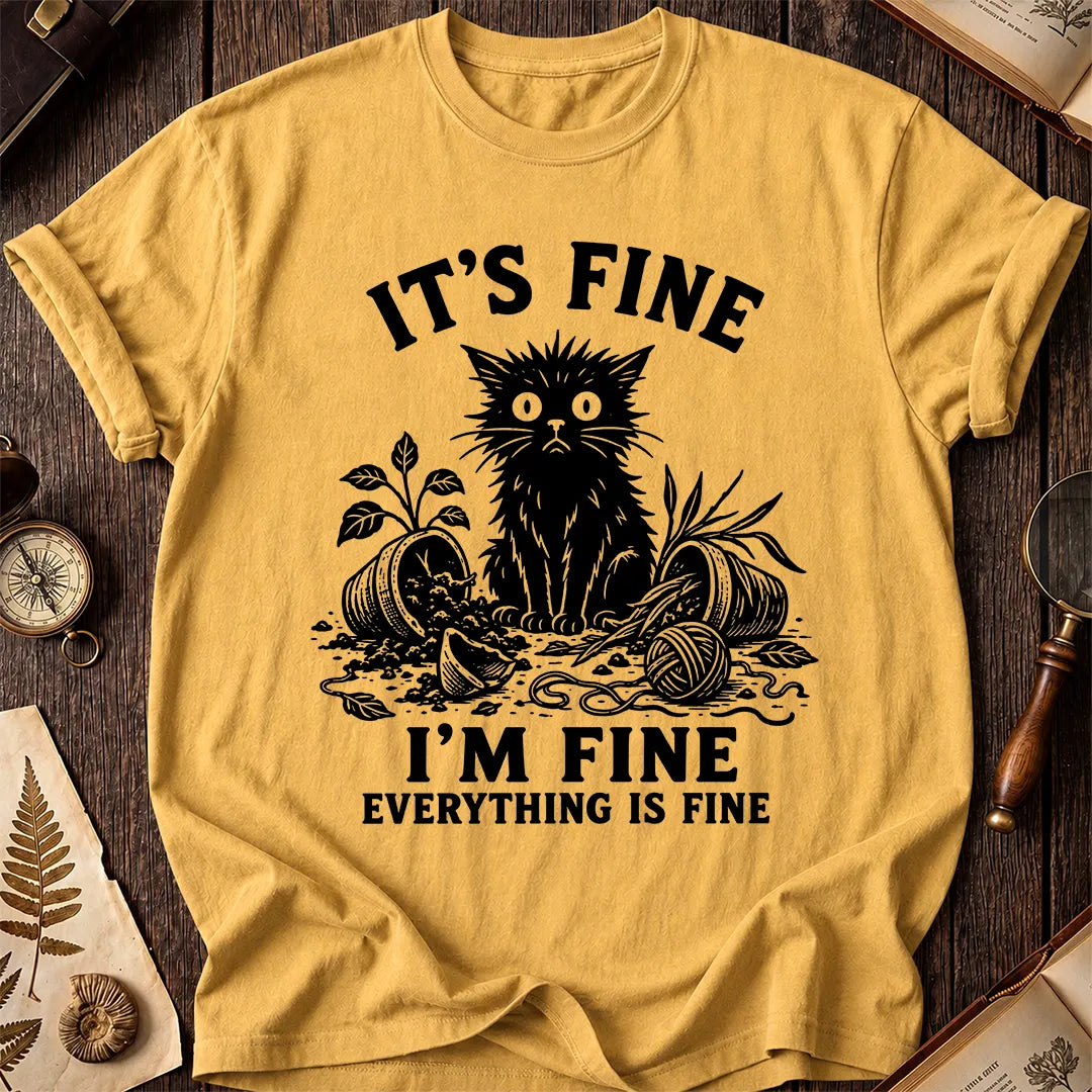 Fine Black Cat T-Shirt