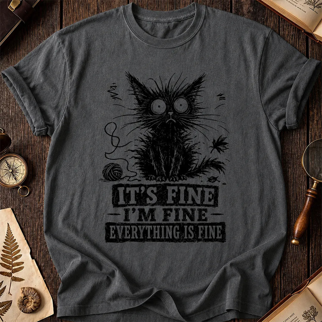 Fine Black Cat T-Shirt