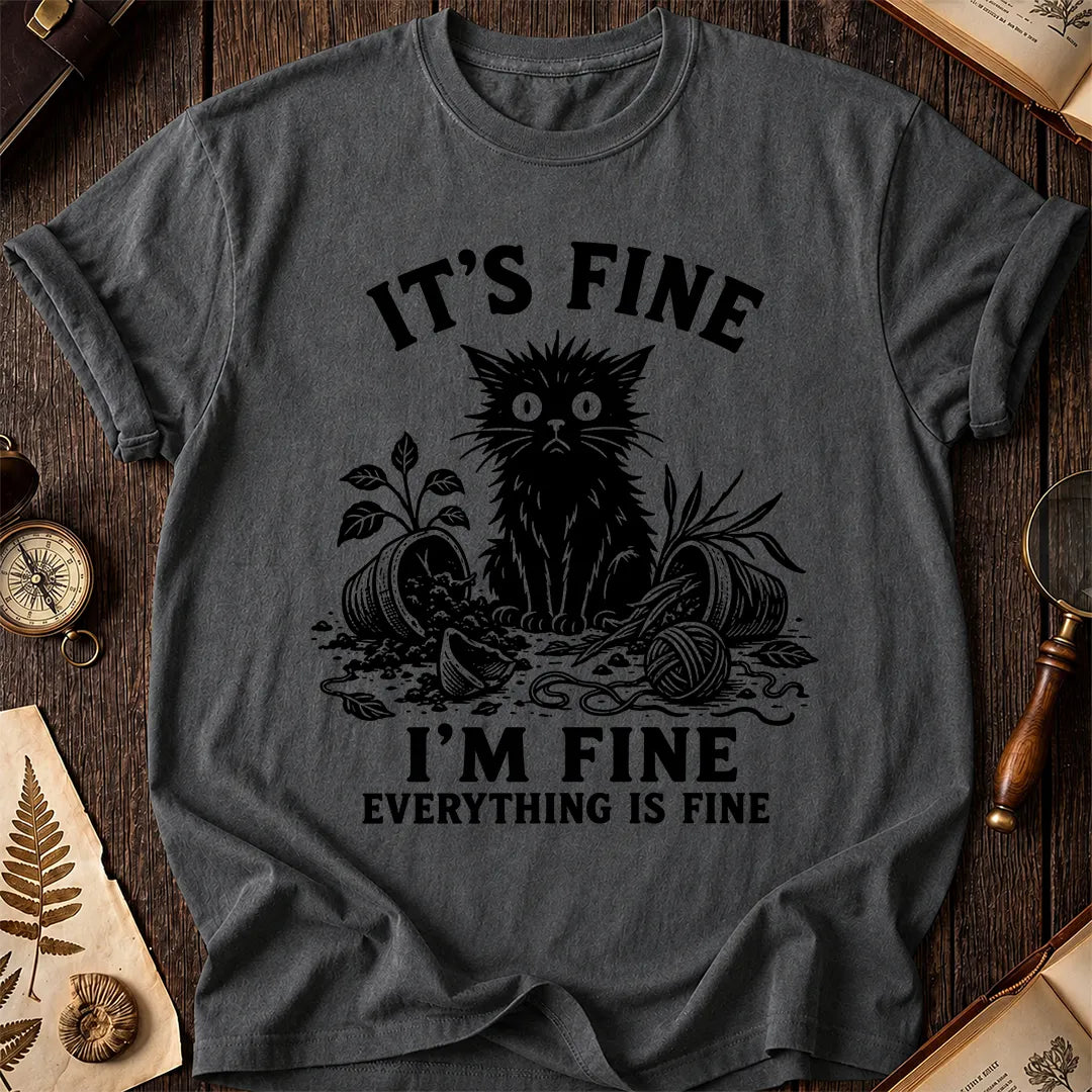 Fine Black Cat T-Shirt