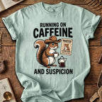 Running On Caffeine Squirrel T-Shirt