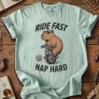Ride Fast Nap Hard Capybara T-Shirt