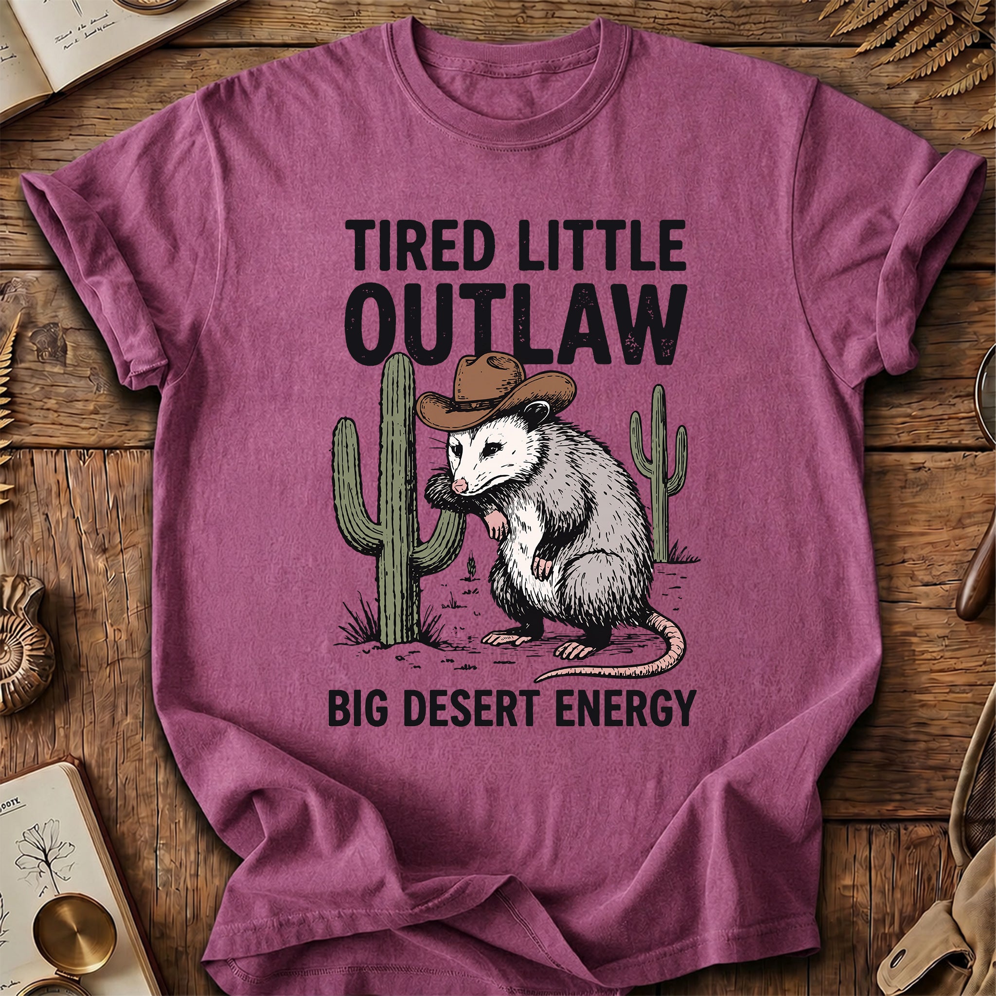 Tired Little Outlaw Possum T-Shirt