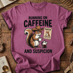 Running On Caffeine Squirrel T-Shirt