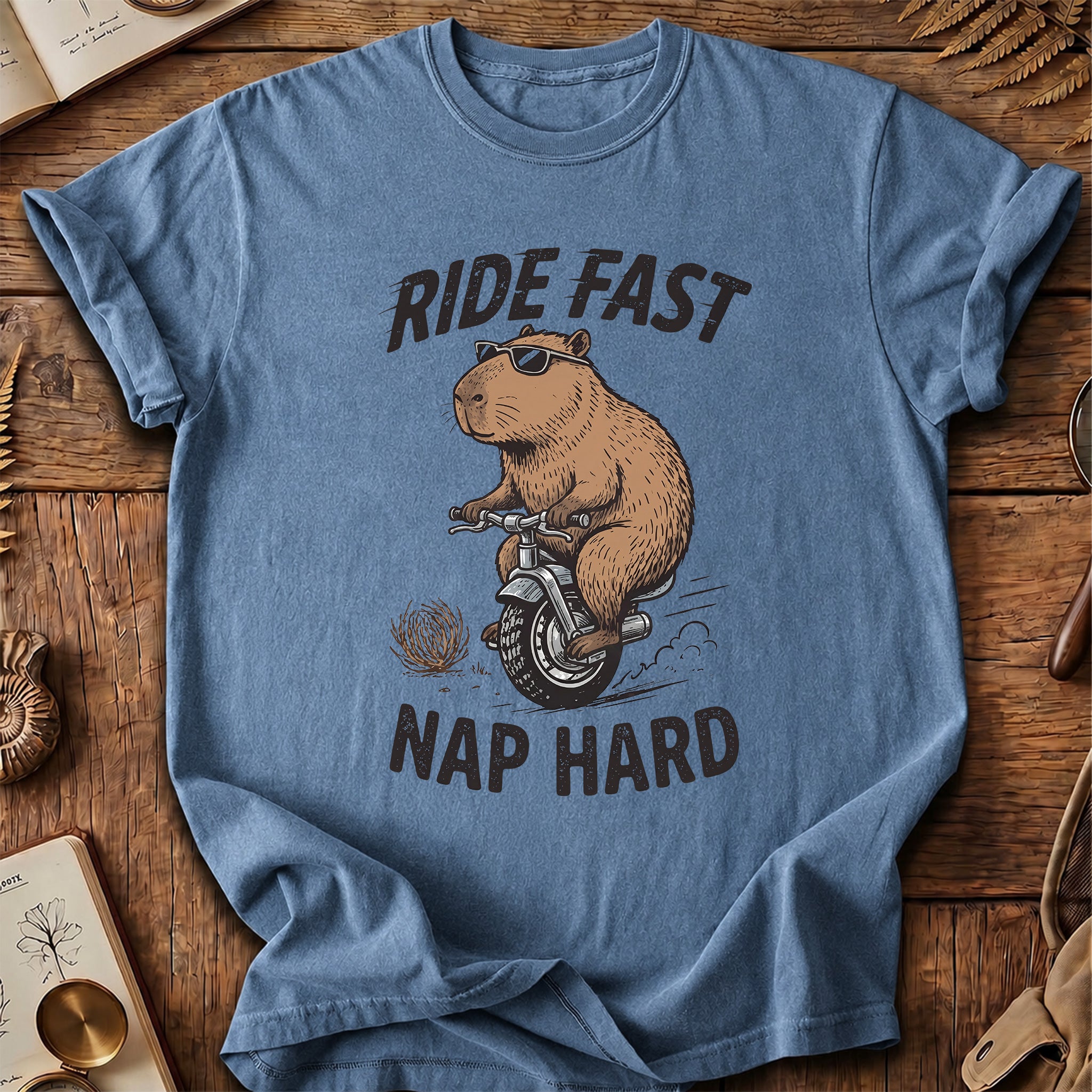 Ride Fast Nap Hard Capybara T-Shirt