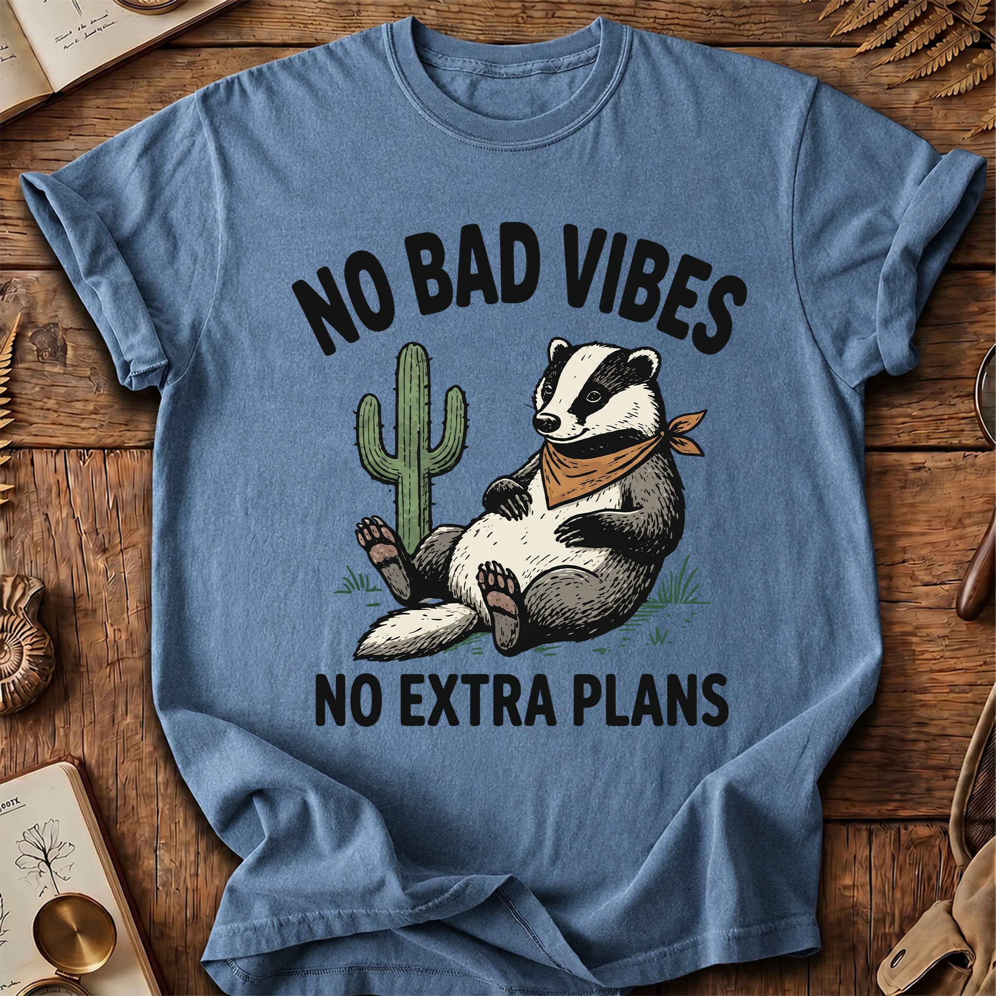No Bad Vibes Badger T-Shirt