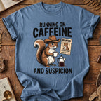 Running On Caffeine Squirrel T-Shirt