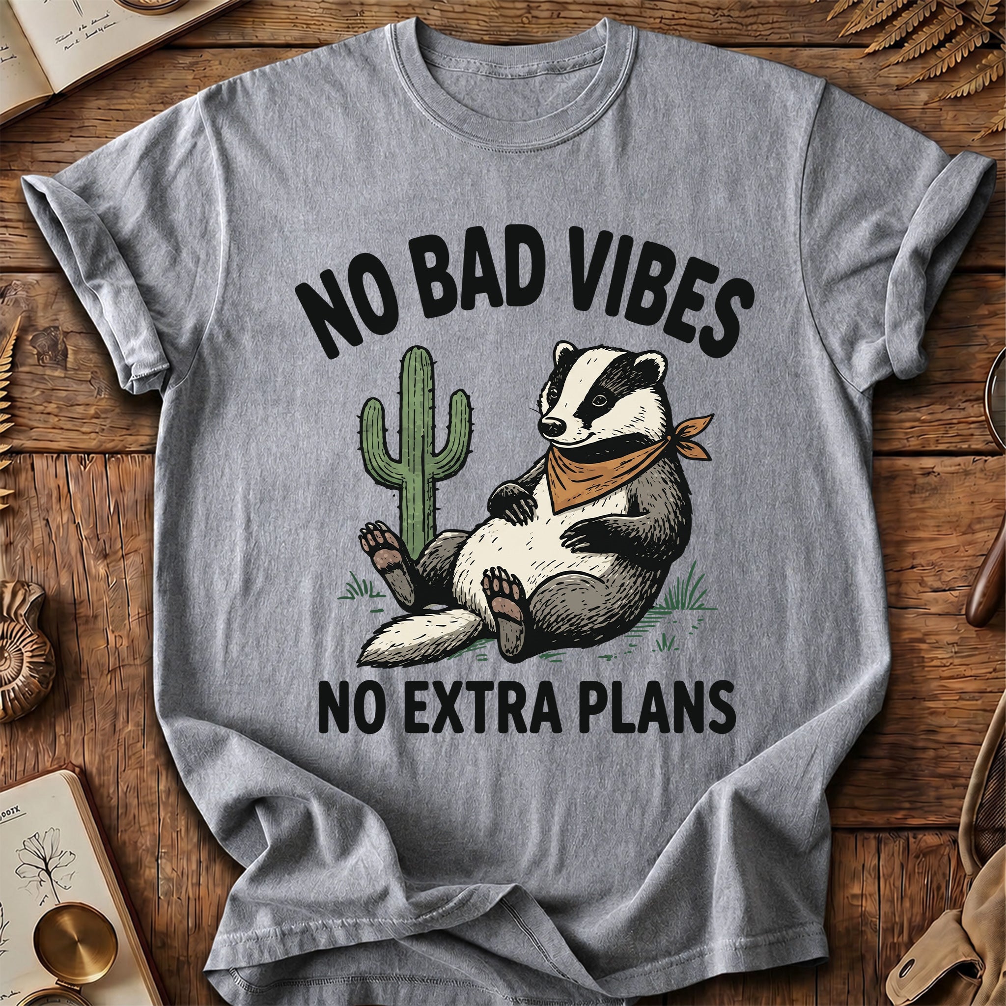 No Bad Vibes Badger T-Shirt