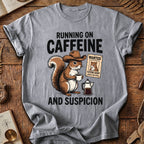 Running On Caffeine Squirrel T-Shirt
