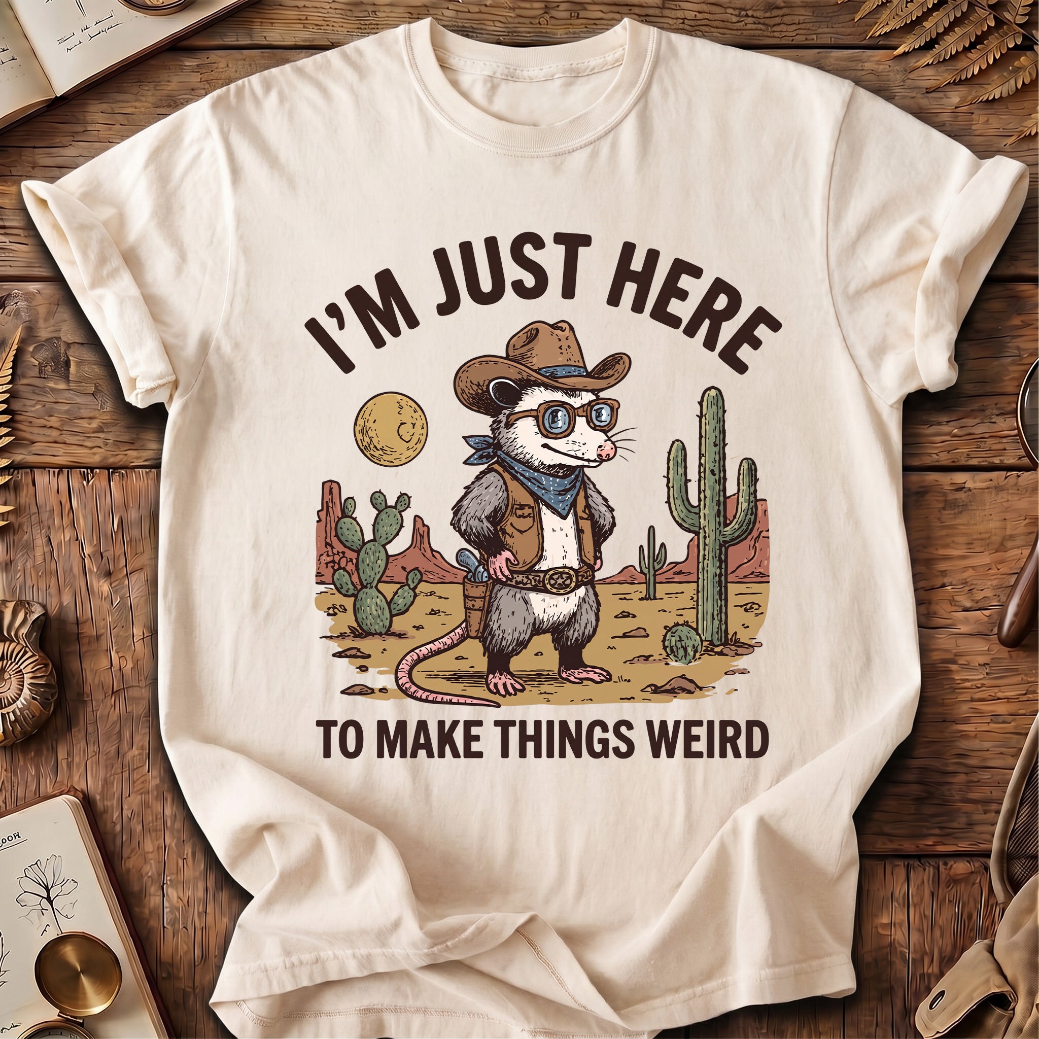 I'm Just Here To Make Things Weird Possum T-Shirt