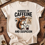 Running On Caffeine Squirrel T-Shirt