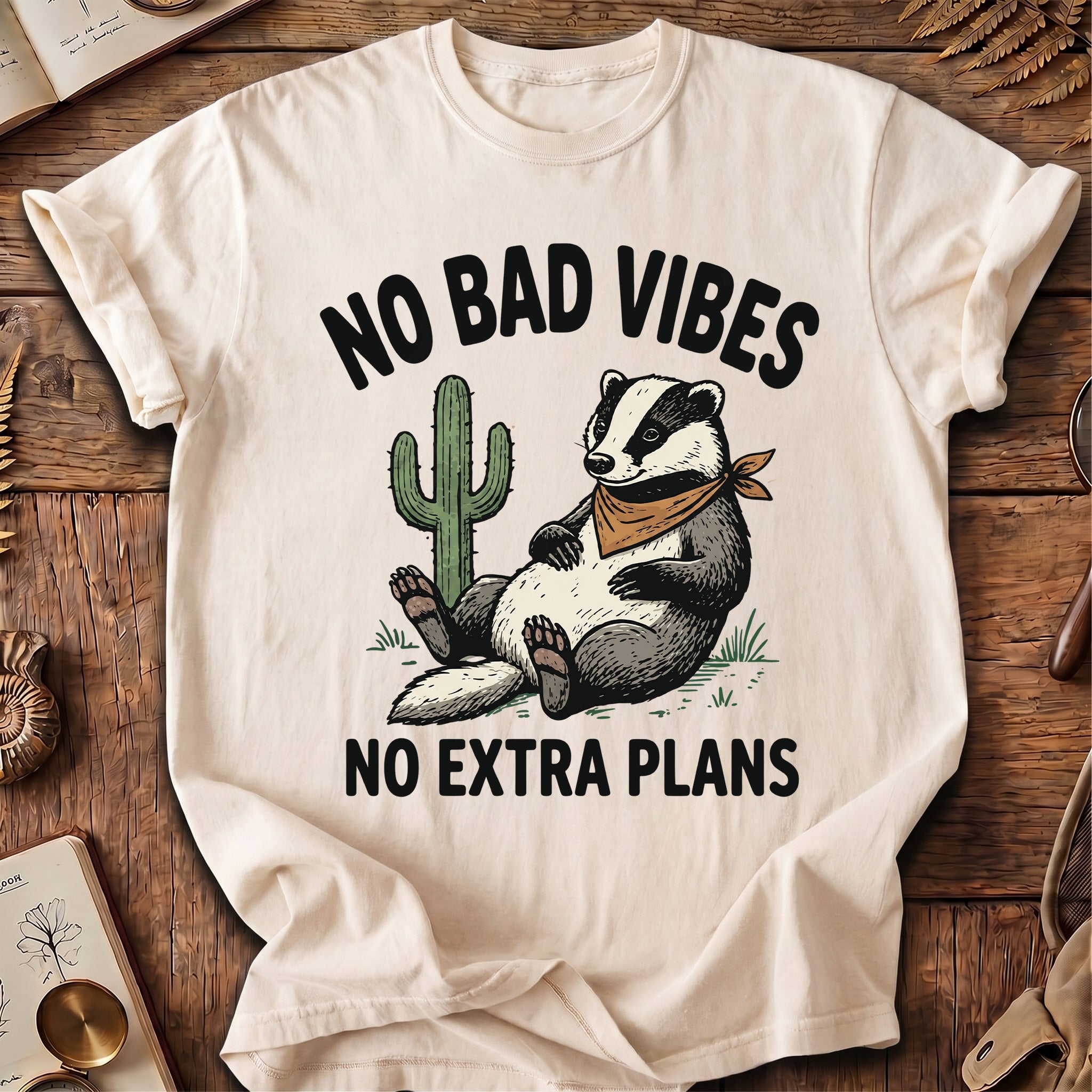 No Bad Vibes Badger T-Shirt