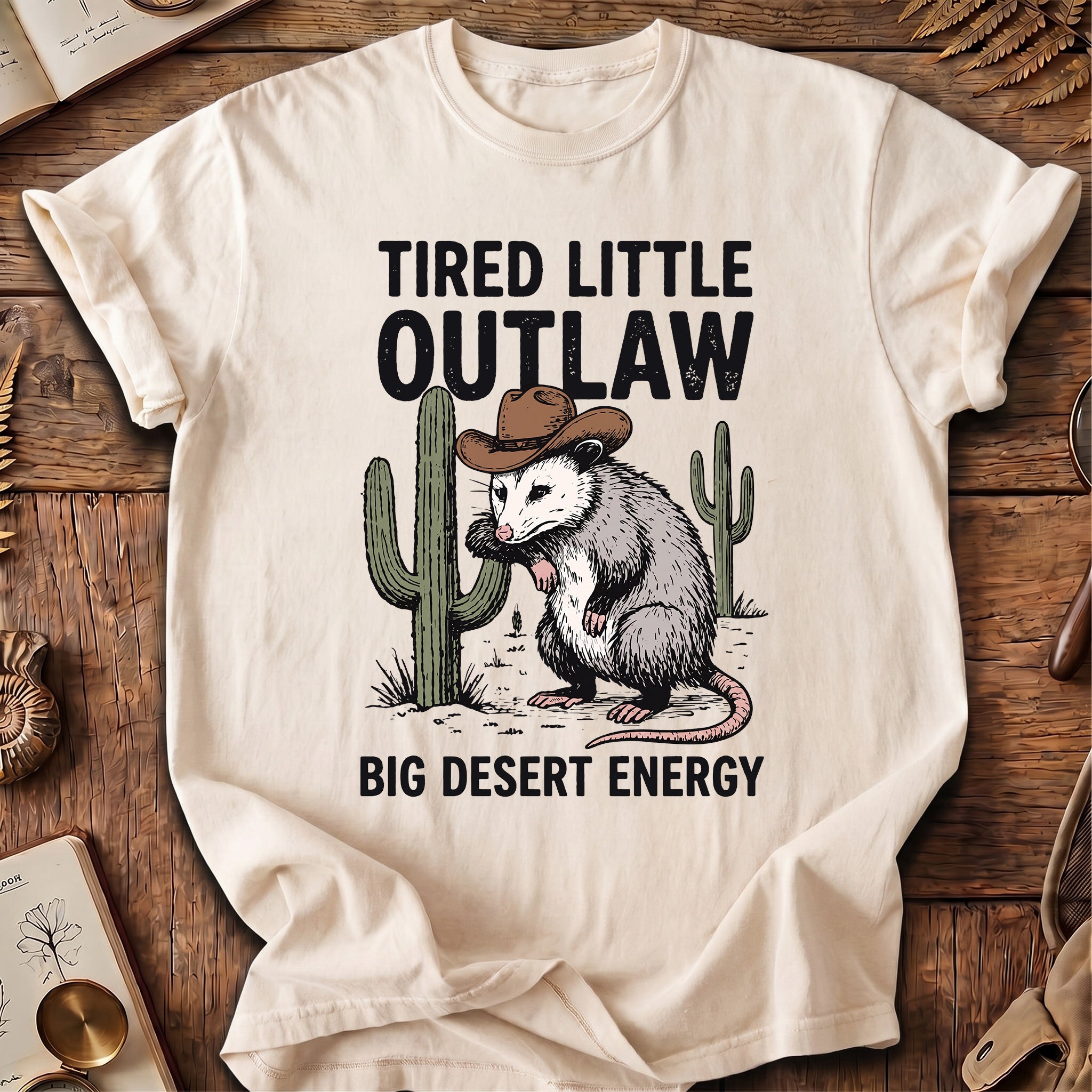 Tired Little Outlaw Possum T-Shirt