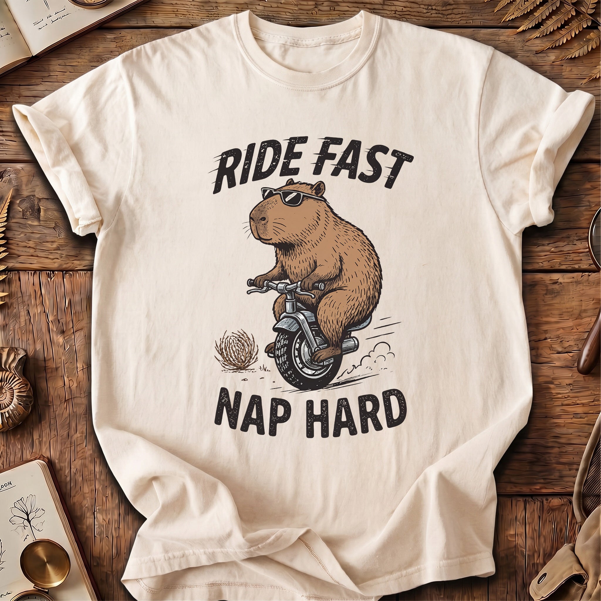 Ride Fast Nap Hard Capybara T-Shirt