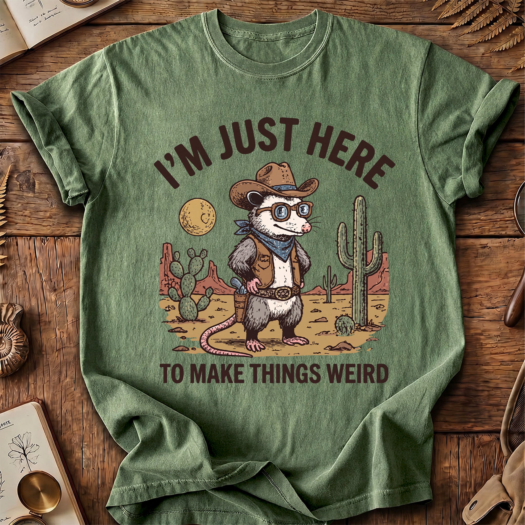 I'm Just Here To Make Things Weird Possum T-Shirt