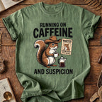 Running On Caffeine Squirrel T-Shirt