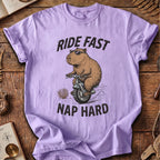 Ride Fast Nap Hard Capybara T-Shirt