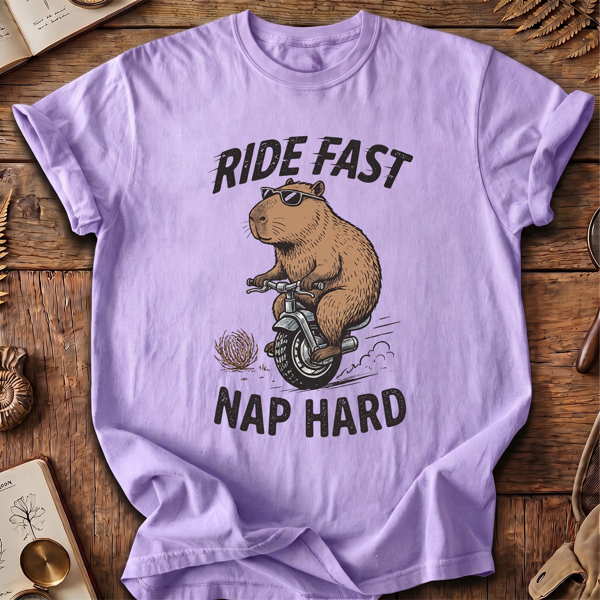 Ride Fast Nap Hard Capybara T-Shirt